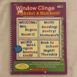 Scholastic 472 Window Clings Alphabet & Numbers classroom